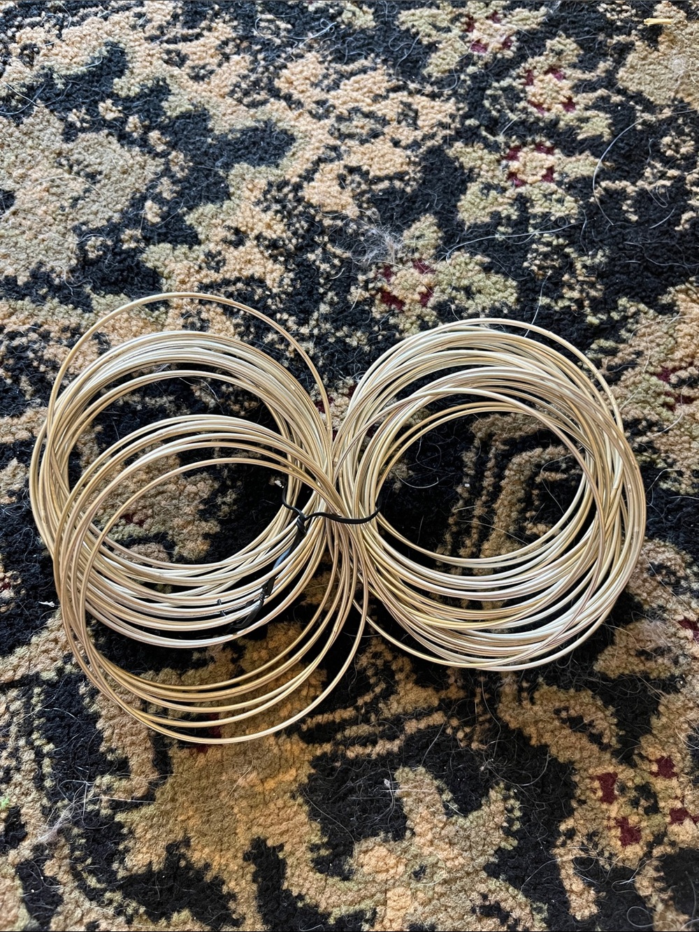 Set of Thin Silver Tone Bangle Bracelets